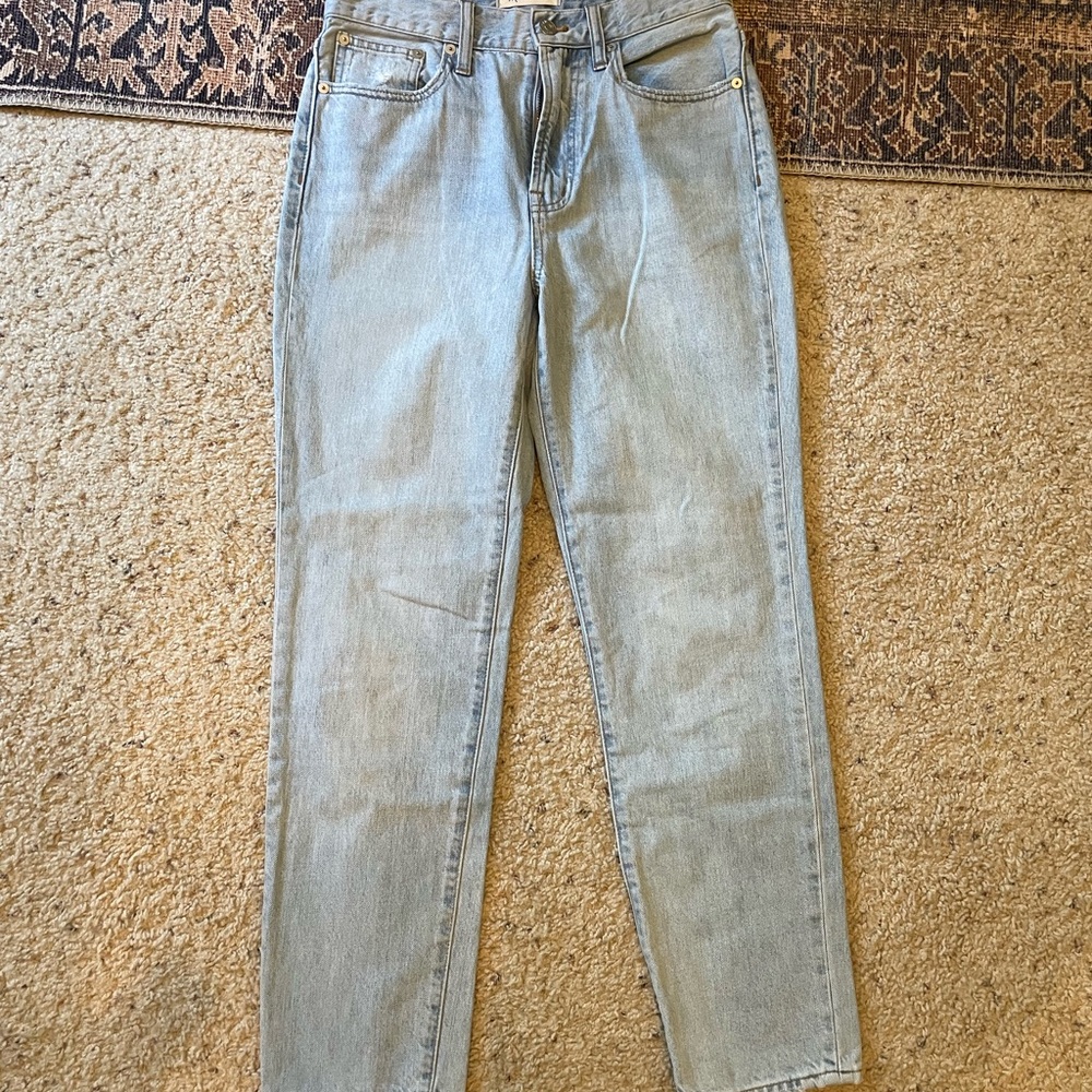 Madewell perfect vintage Light Blue Denim straight leg Jeans